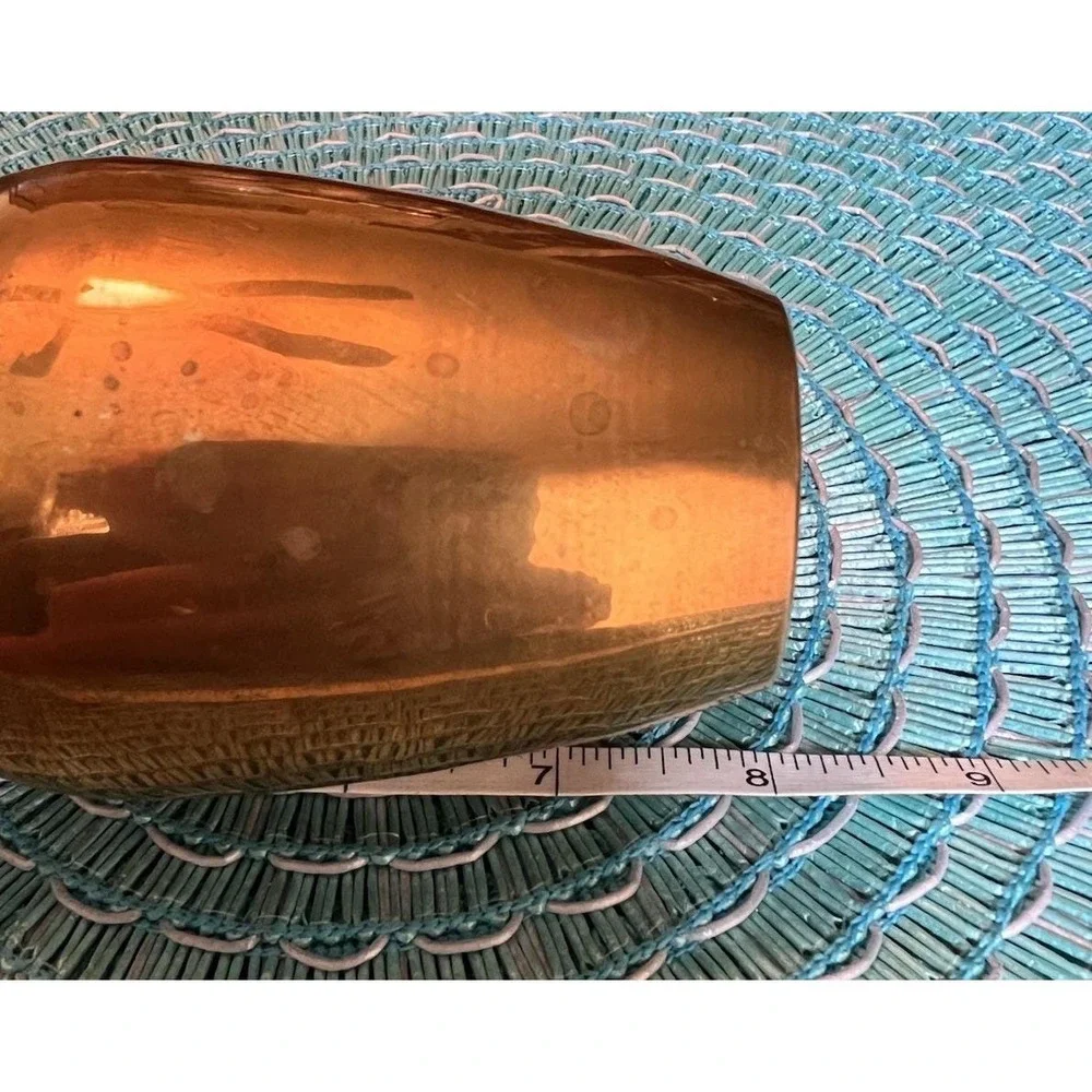 Vintage Solid Brass Trumpet Bud Vase Mid Century Modern MCM Boho Table Decor 9